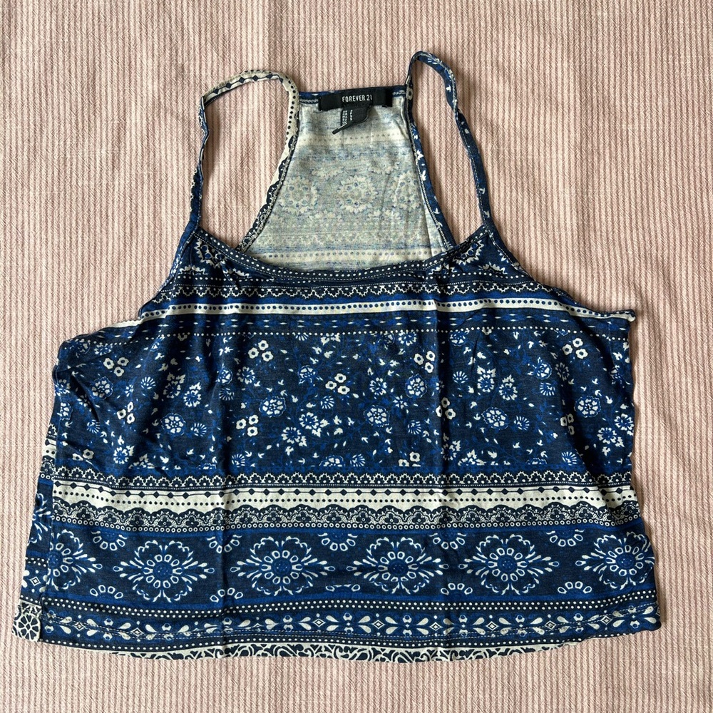 Forever 21 Blue Crop Top